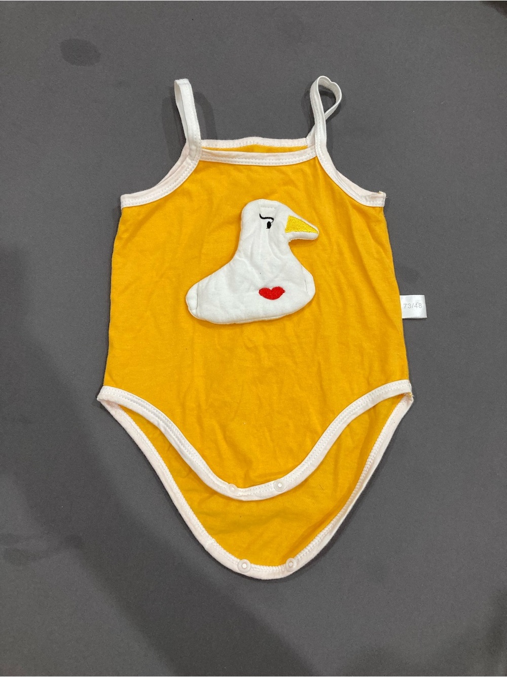 Yellow Duck Appliqué Kids One-Piece